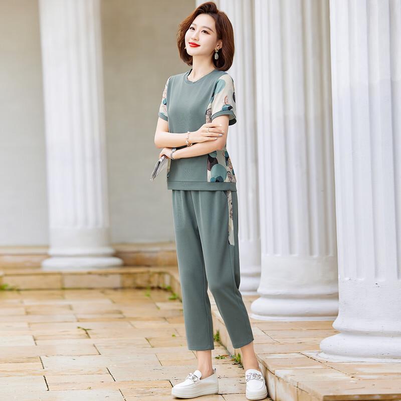 Qianlian Mid-Aged Women's Summer Casual Sports Set