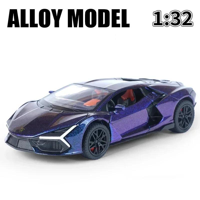 ABAC1 1:32 Revuelto Sports Car Alloy Model Diecast Metal Miniature Model Car Sound Light Children Toy Car Vehicles GIfts