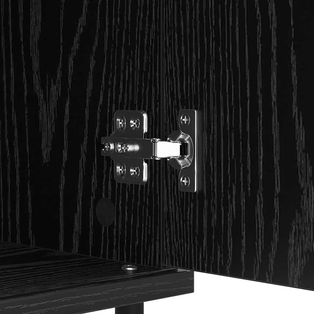 Sideboard 2 Pcs Black Oak Look 40 X 35 X 70 Cm