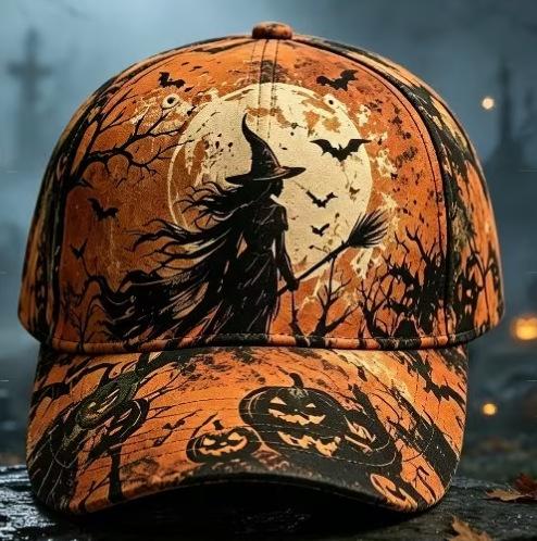 D Hot Sale Halloween Garden Morning Wear Baseball Cap Digital Printing Festival Celebration Pumpkin Cap