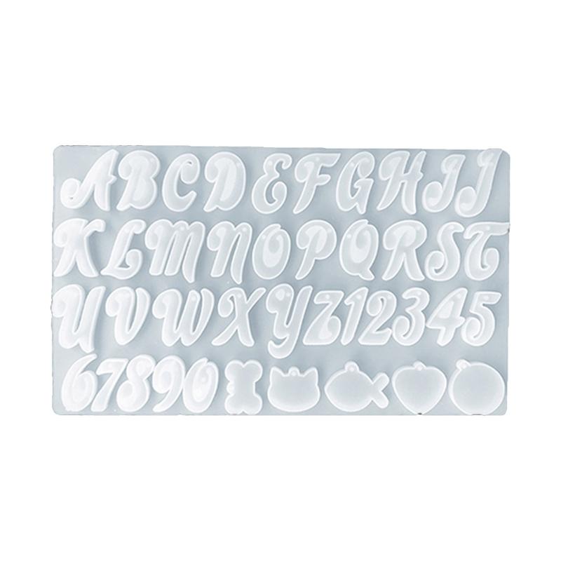 

Silicone Alphabet Resin Mold Letter Number Silicone Mold Epoxy Resin Casting Molds Keychain Making for Jewelry Pendant 1