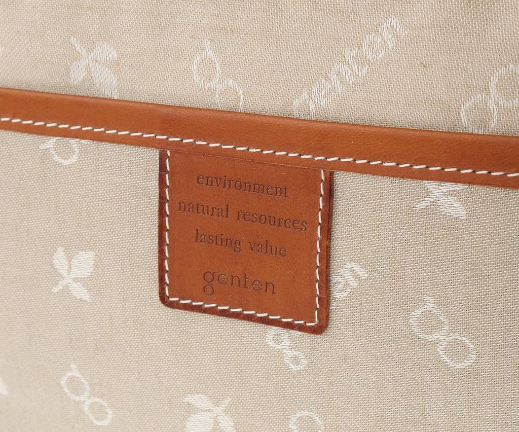 clutch for natural beige [Genten] Cross-punched women,