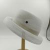 Bucket Hat Flat Top Letters Summer Ladies Sun Hat Ladies Straw Hat Fedora Hat British Style Men And Women Hat Letters Panama
