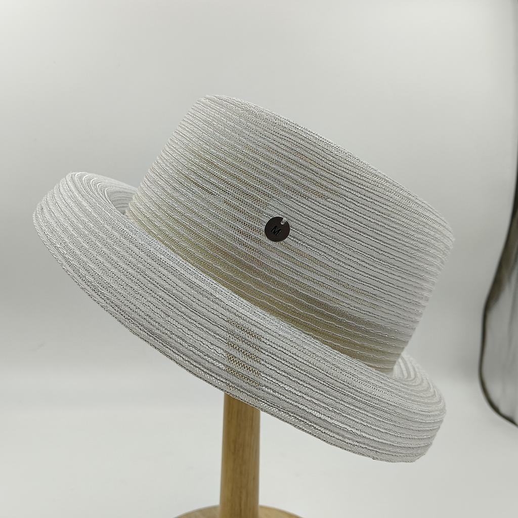 Bucket Hat Flat Top Letters Summer Ladies Sun Hat Ladies Straw Hat Fedora Hat British Style Men And Women Hat Letters Panama