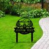Personalisierte Lagerfeuer Metallschild, Individuelle Hütten Namensschild, Outdoor Gartenpfahl Dekoration, Camping Geschenk Rustikal