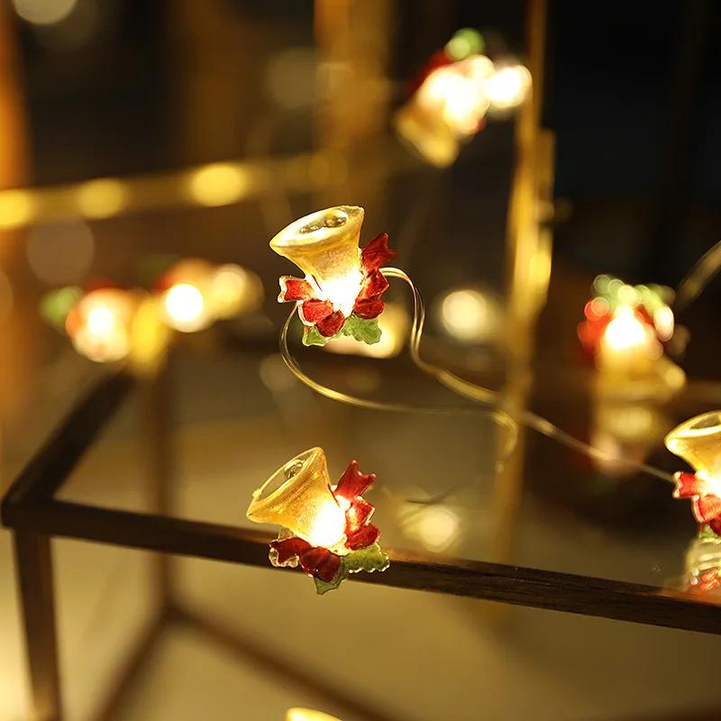 2M Fairy String Lights Santa Claus Snowman LED Garland String Lights Bedroom Garden Decorations 2025 Merry Christmas Supplies