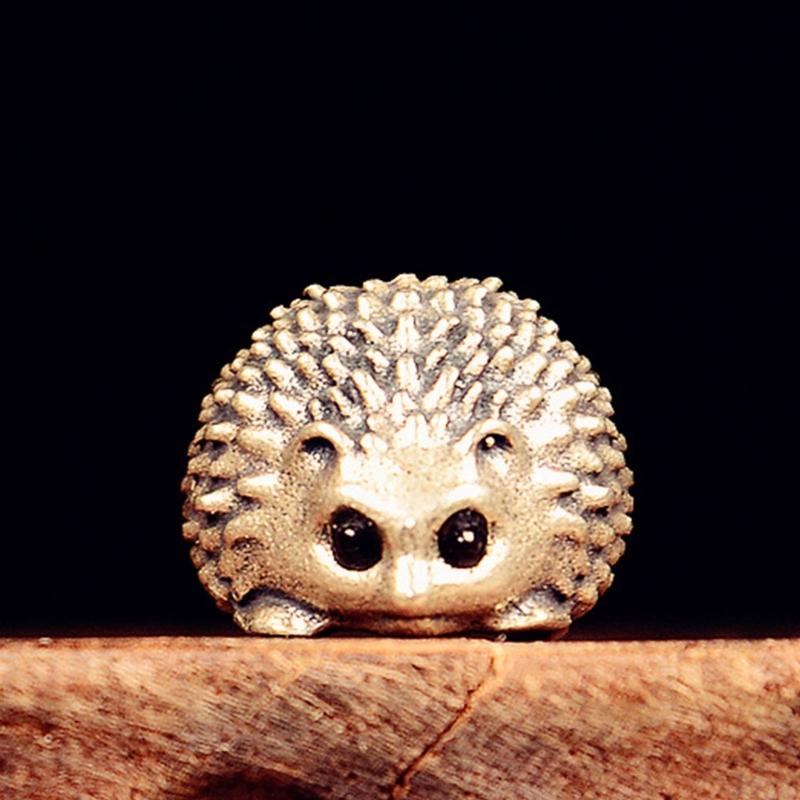 Stylish Copper/Brass Hedgehog Charm Decorative Hanging Pendant For Outdoor Gear Jewelry Crafting Creative Gift