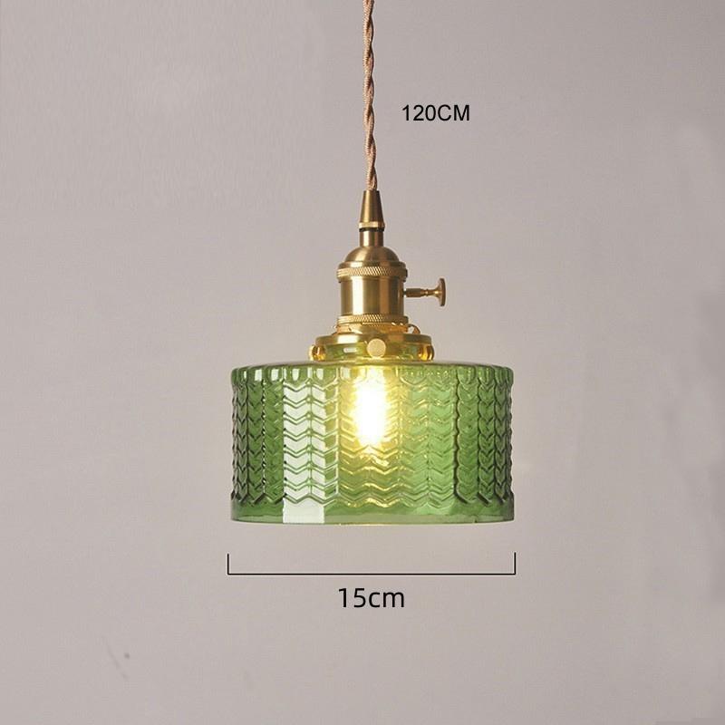 

Светодиодный винтажный стеклянный подвесной светильник зеленого цвета для гостиной, декоративный светильник для зала, спальни, столовой, светильник для внутреннего использования, люстра