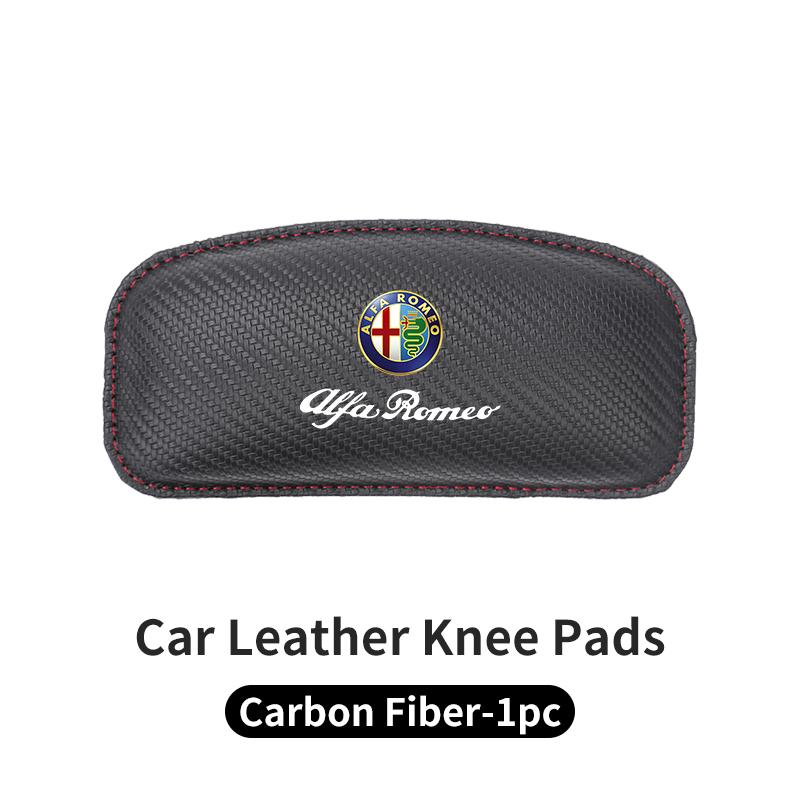 Curved Leather Knee Pads for Car Interiors, Designed To Protect Against Impacts, Suitable for the Alfa Romeo 159, Giulietta