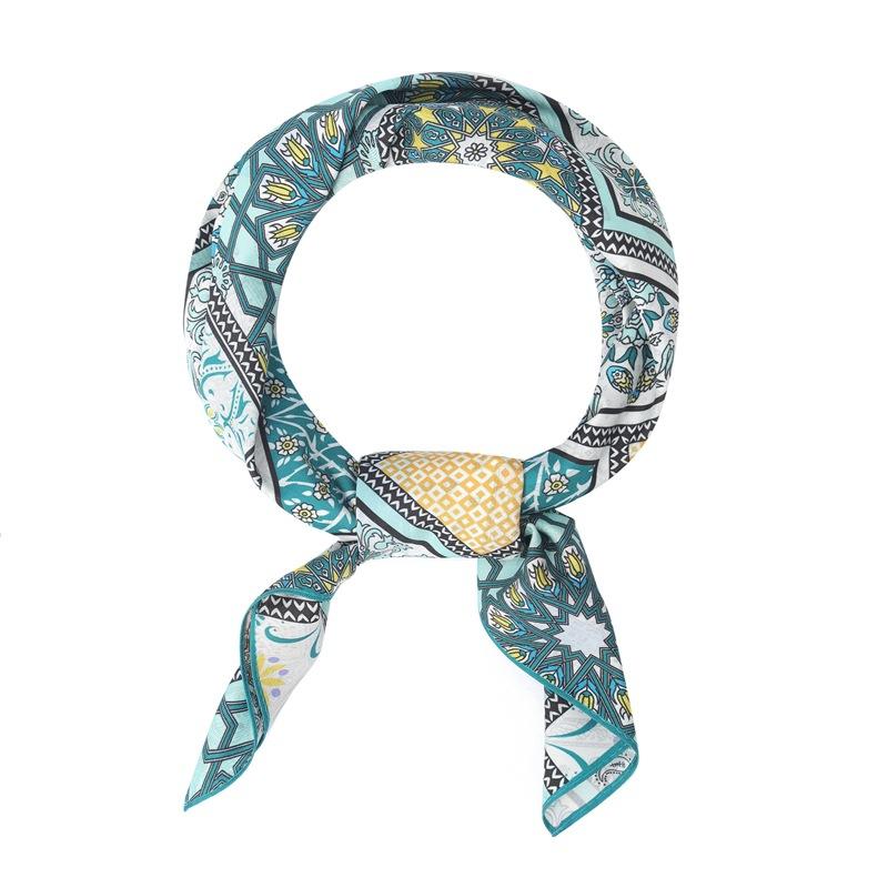 Zhonggao Youpin 2025 new spring, summer and autumn thin headscarf double-sided printed silk scarf square scarf