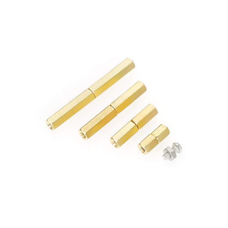 180Pcs M2.5 Motherboard Standoffs&Screws&Nuts Kit, Hex Male-Female Brass Spacer Standoffs, Laptop Screws for DIY Computer Build