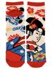Set Compression Japanese Numbered [Kurochiku] 3-Pair Socks, Pattern, Men's (Approx. 28-30cm) (JP, Sizes, 28.0 cm, 30.0 cm, Regular, Standard, Beige,