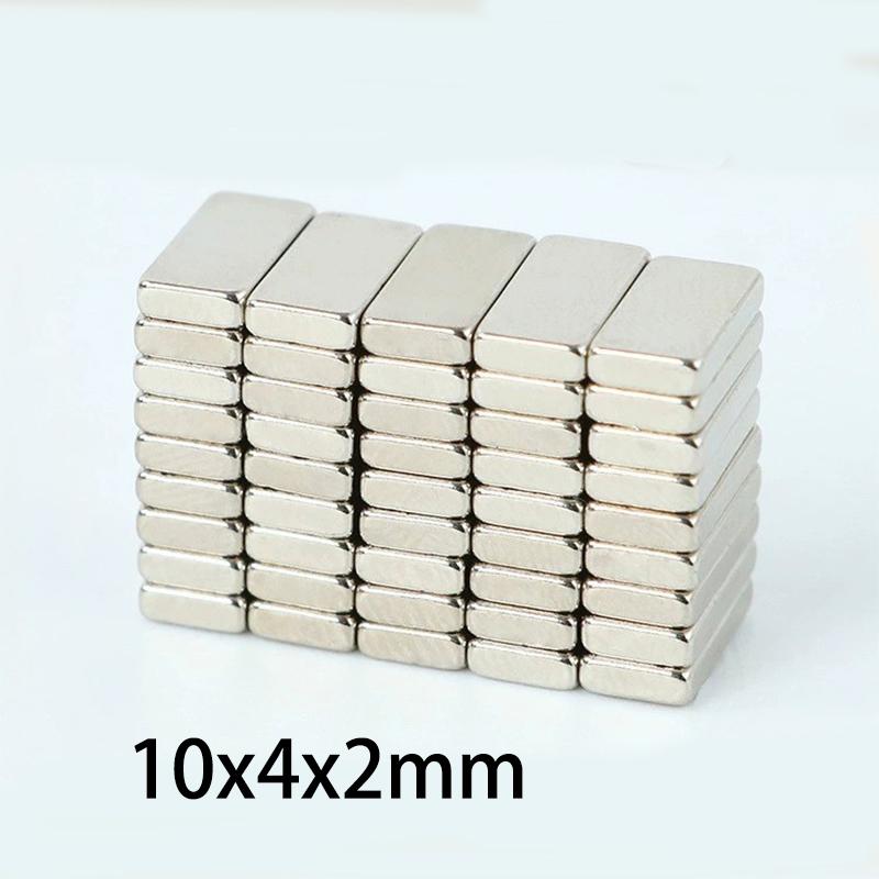 10/20 pezzi Magneti Rettangolari 10mm x 4.5mm x 2mm - Magneti a Blocco Forti per Uso Industriale