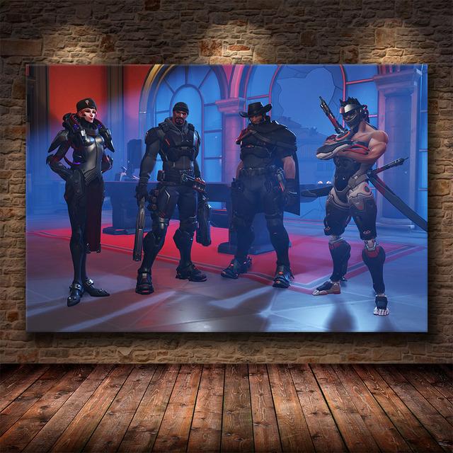 Overwatch Online Game Poster HD Canvas Painting Wall Art Modern Living Room Bedroom Boys Room Dormitory Game Room Cuadros Decor