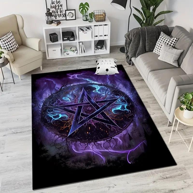Halloween Pentagram Carpet for Living Room Decor Sofa Table Large Area Rugs Kitchen Hallway Balcony Rugs Bath Anti-slip Doormat