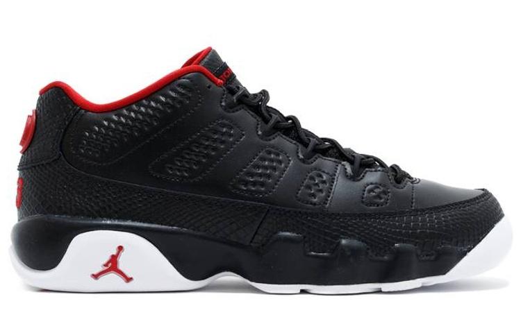 Kids' Sneakers Jordan 9 Retro Low Snakeskin (GS) Black/Gym Red-White