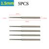 5 PCS 0.8-2.5mm Diamond Coated Drill Bits 2.35mm Shank For Glass Jade Amber Glass Diamond Punching Needle