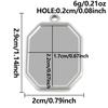 6pcs Stainless Steel Blank Tray Pendant For Decoration Geometry Cabochon Settings Base Charms DIY Handmade Materials Accessories