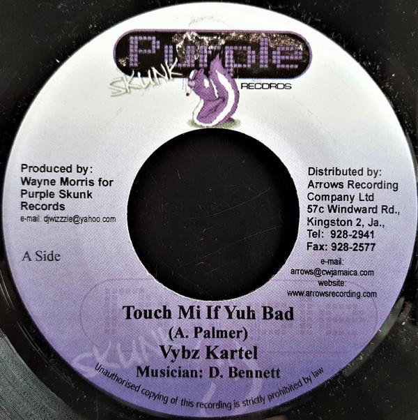 7inch Record VYBZ KARTEL / FRISCO KID - Touch Mi If Yuh Bad / Fool Dem NONE Purple Skunk Re Jamaica Reggae, Ska & Dub Used