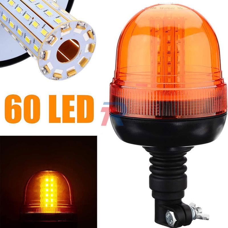 

12-24V 60LED Strobe Warning Light for Heavy Machinery & Agricultural Vehicles жёлтый
