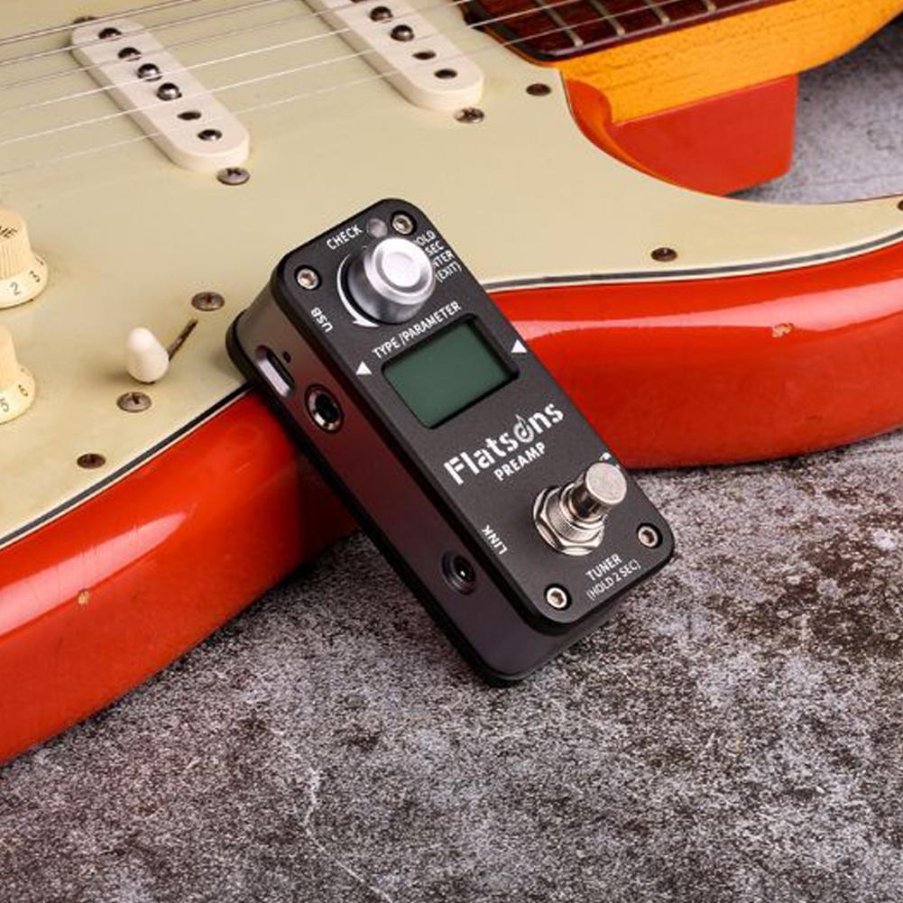FLATSONS Multifunctional Preamp Effector Guitar Effect Pedal Processor Universal Guitar Bass Effectors Stringed