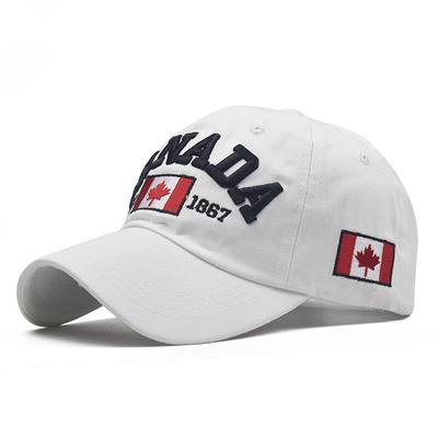 CANADA Embroidered Baseball Hat with Maple Leaf Pattern, Versatile Style for Men and Women, Sunscreen for Travel