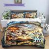 Lord Rings Pattern Bedding Set Quilt Cover Pillowcase Home Decor Gift (1 * Duvet Cover + 2 * Pillowcase, Without Core)