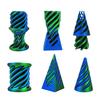 3Pcs 3D Printed Spiral Cone Figurine Impossible Passthrough Sculpture Vortex Thread Illusion Stress Relief Mini Spiral Pyramid Cylinder Fidget Toy