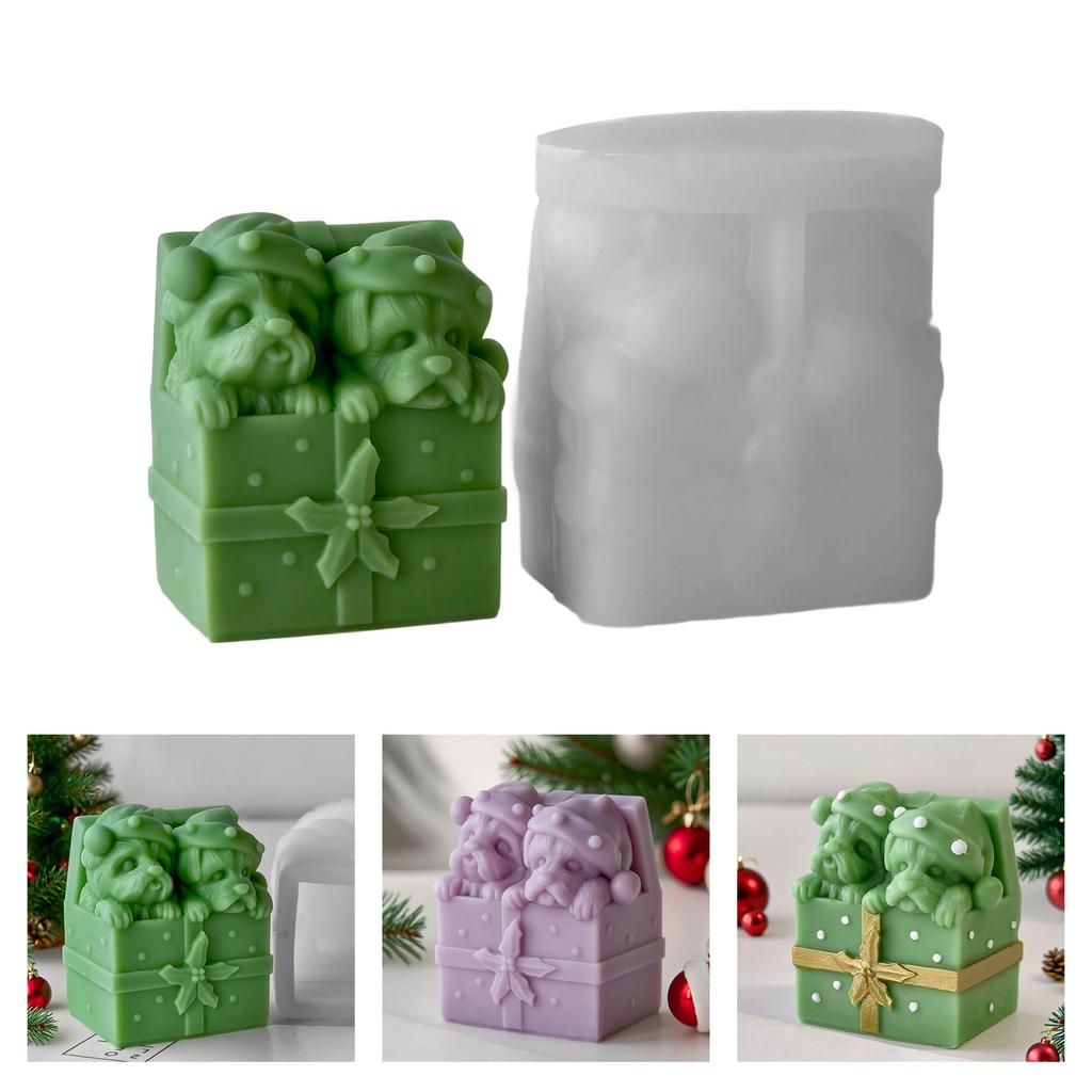 Christmas Gift Box Silicone Moulds Scented Candle Molds Castings Molds Epoxy Resin Molds Plasters Molds Ornament Molds