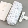 Canvas Pencil Case Polka Dot Bow Cat Star Print Sturdy Zipper Perfect For Students Daily Stationery Storage
