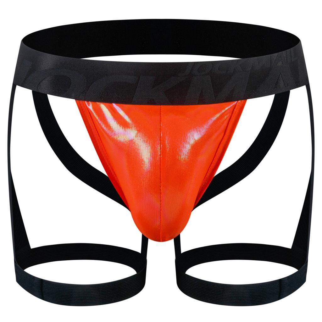Jockstraps JOCKMAIL Sexy Leg Strap Imitation Leather Material Low Waist Fashion Club Party Men's Underwear