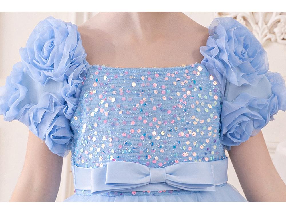 Girls' Flower Puff Tulle Dress - New Style Formal Skirt for Birthdays & Parties