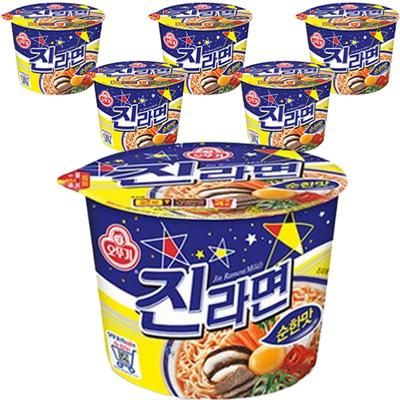 Ottogi Jin Ramyun Mild Flavor Containers, 6