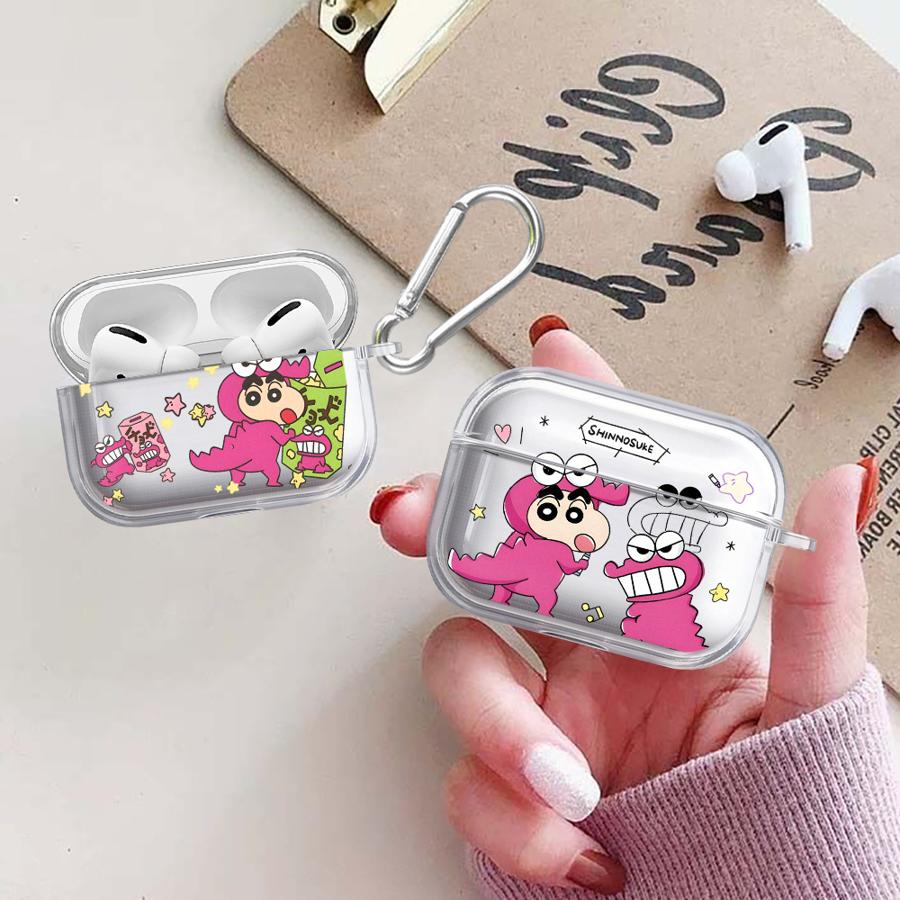 Case For Airpods 3 Pro2 2 4 1 Pro Pro3 Clear Earphone Cases Cover Cute Crayons Shinchan