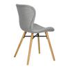 Batilda UPHOLSTERED CHAIR, light gray, WOODEN LEGS
