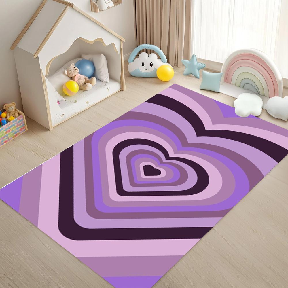 Valentine s Day Pink Purple  Love Carpet Cute Romantic Lady Room Decoration Carpet Bedroom Valentine s Day Decoration Rug 40x60cm