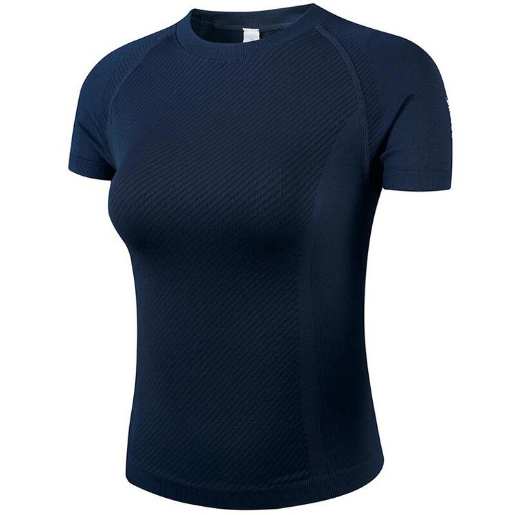 Cross-Border Slimming Quick-Dry Sport T-Shirt - Elastic, Breathable, Short-Sleeve, New Style Yoga Top