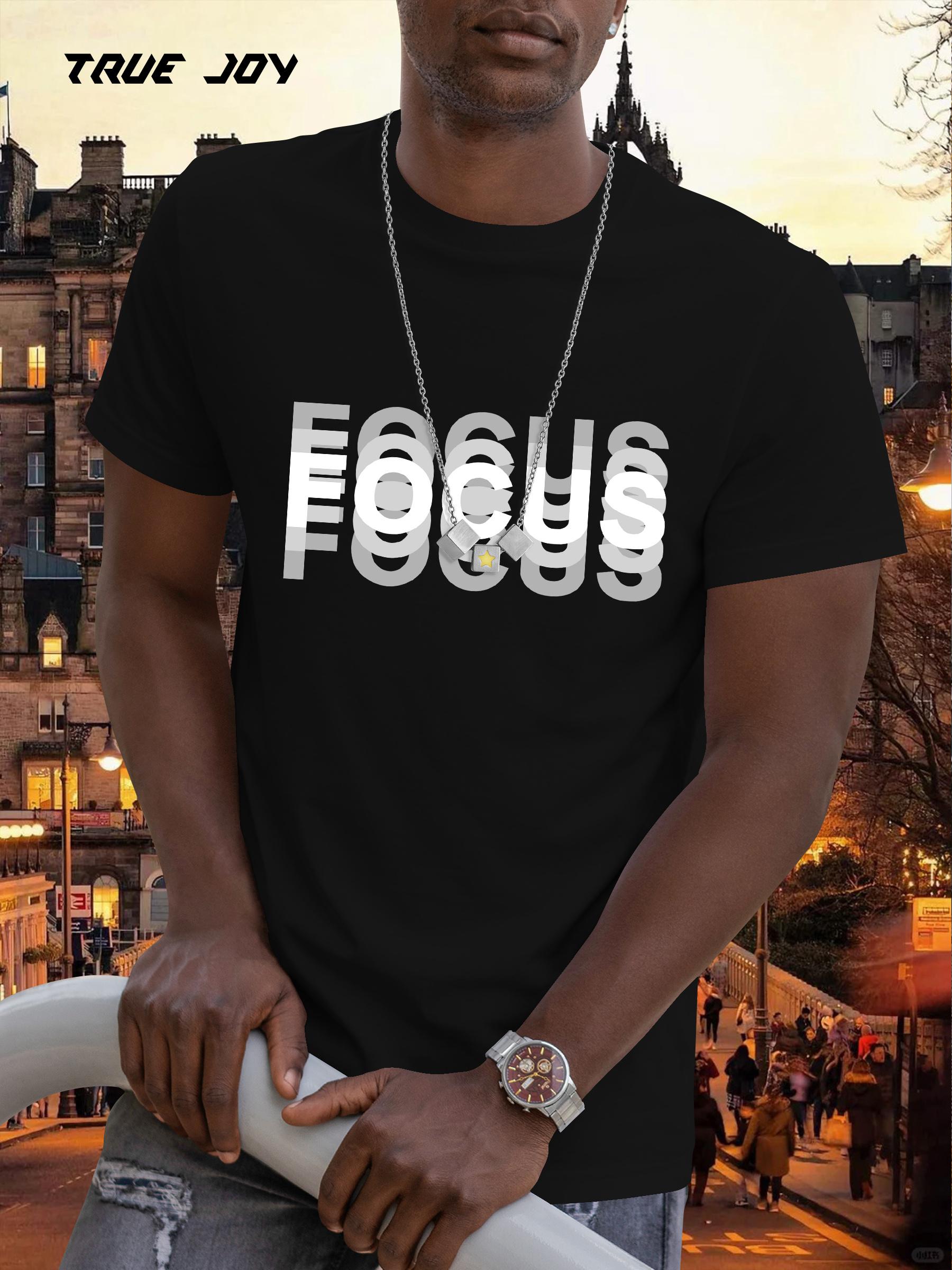 

FOCUS Graphic T-shirt - Casual Crew Neck XXXL