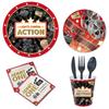 Movie Night Theme Party Set Disposable Paper Plates Paper Cups Tissue Tableware Birthday Party Supplies