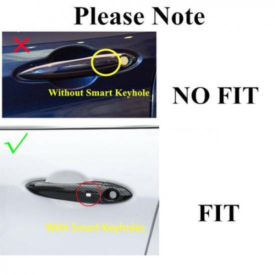 Matte Black Outer Door Handle Cover Trim For Alfa Romeo Giulia /Stelvio 2017-20