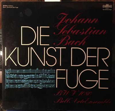 LP Record JOHANN SEBASTIAN BACH  BELL ARTE   Die Kunst Der Fuge BWV 1080 268144 INTERCORD 1979 Germany Classical Used