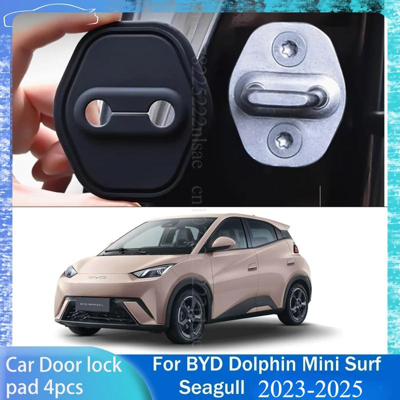 

For BYD Dolphin Mini 2025 2024 Car Door Lock Cover Rustproof Buffer Shock Absorption Protective Accessories