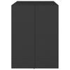 Bar Table with Glass Top Black 105x80x110 cm Poly Rattan