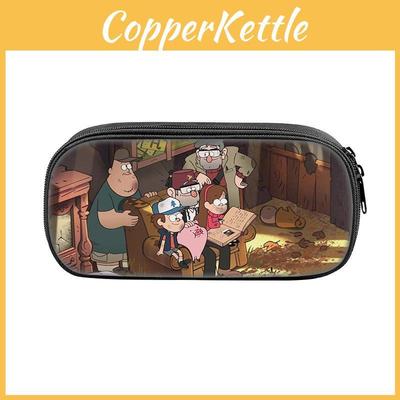 Gravity Falls Cartoon Pencil Case Large Capacity Nylon School Supply Organizer For Students