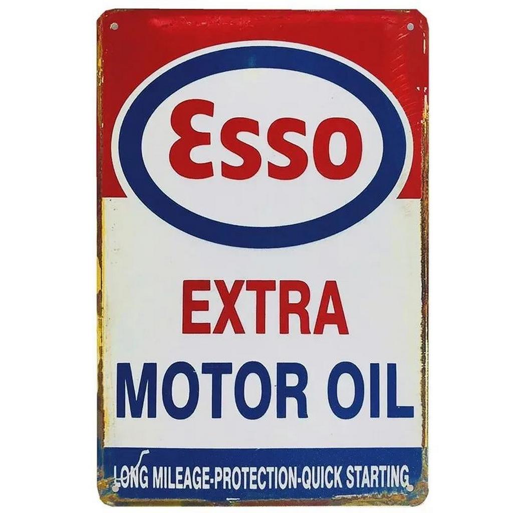 Metal Tin Signs Extra Motor Oil Wall Decoration Plaque Vintage Art Poster Iron Painting for Man Cave Home Cafe Garden Club Bar