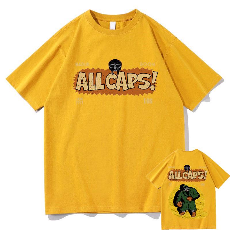 Madlib Doom Double Sided Print T Shirt Singer Madvillain Mf Doom Amazing Tshirts Men Women Hip Hop Tshirt Mens Tees Streetwear