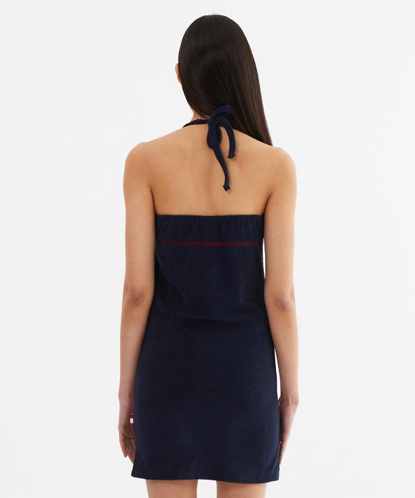 Minasu Slim Fit Halter Neck Terry Onepiece_Navy