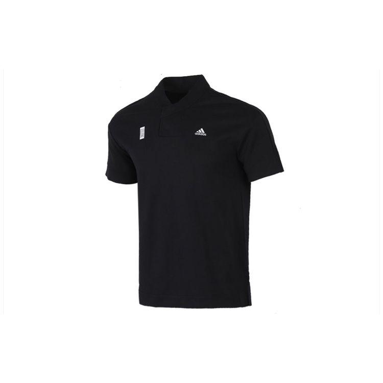

Adidas Дышащая мужская футболка-поло с коротким рукавом черного цвета FT2757 M