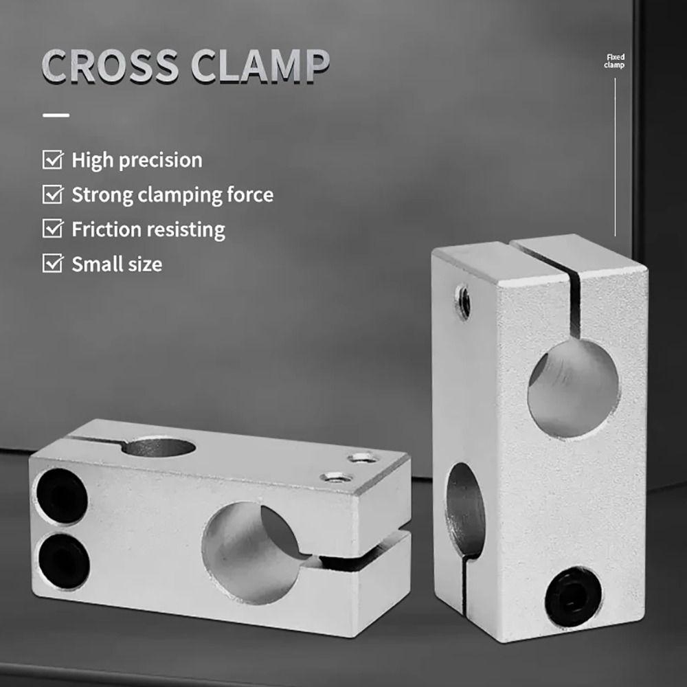 1Pcs Aluminum Alloy Steel Pipe Fixing Bracket Vertical Fixed Diameter Fastening Cross Clip