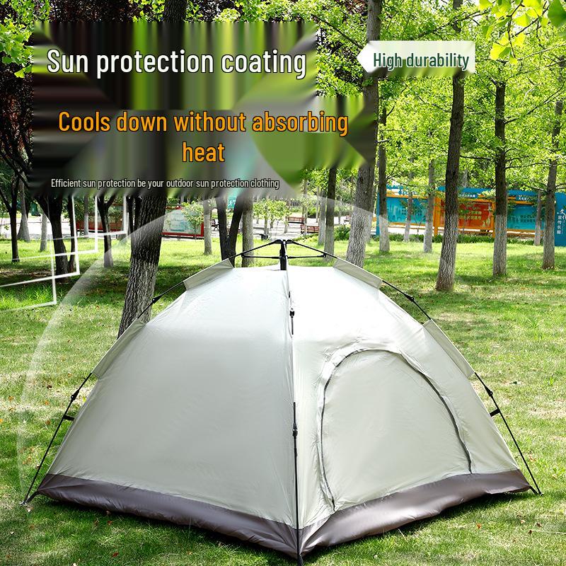Single-Layer Quick-Open Automatic Camping Tent - Portable, No-Setup, Ventilated Design